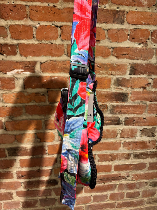 Woodbricks quilted ruffle shoulder crescent bag