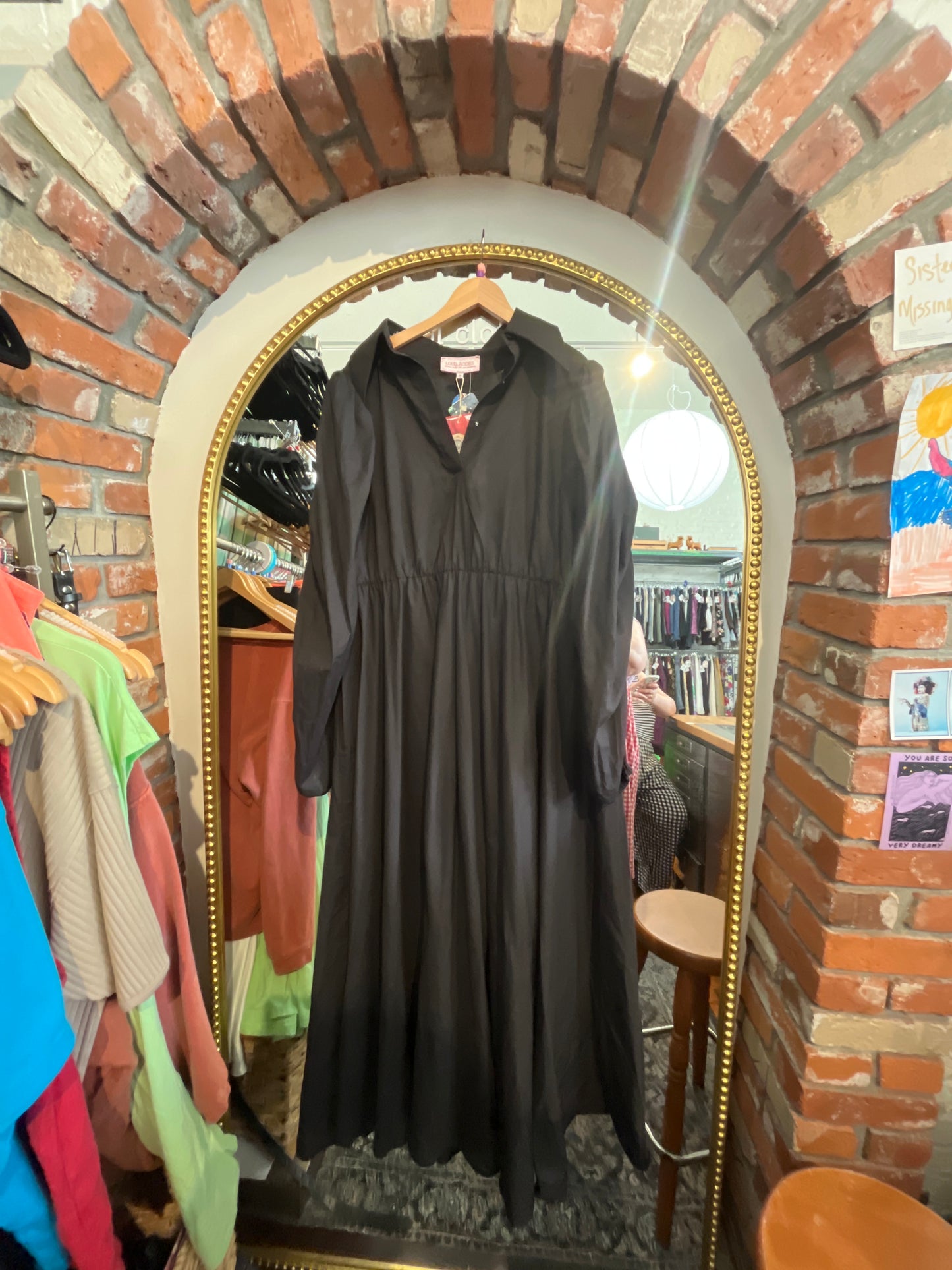 size 3X black cotton Loud Bodies dress - drama