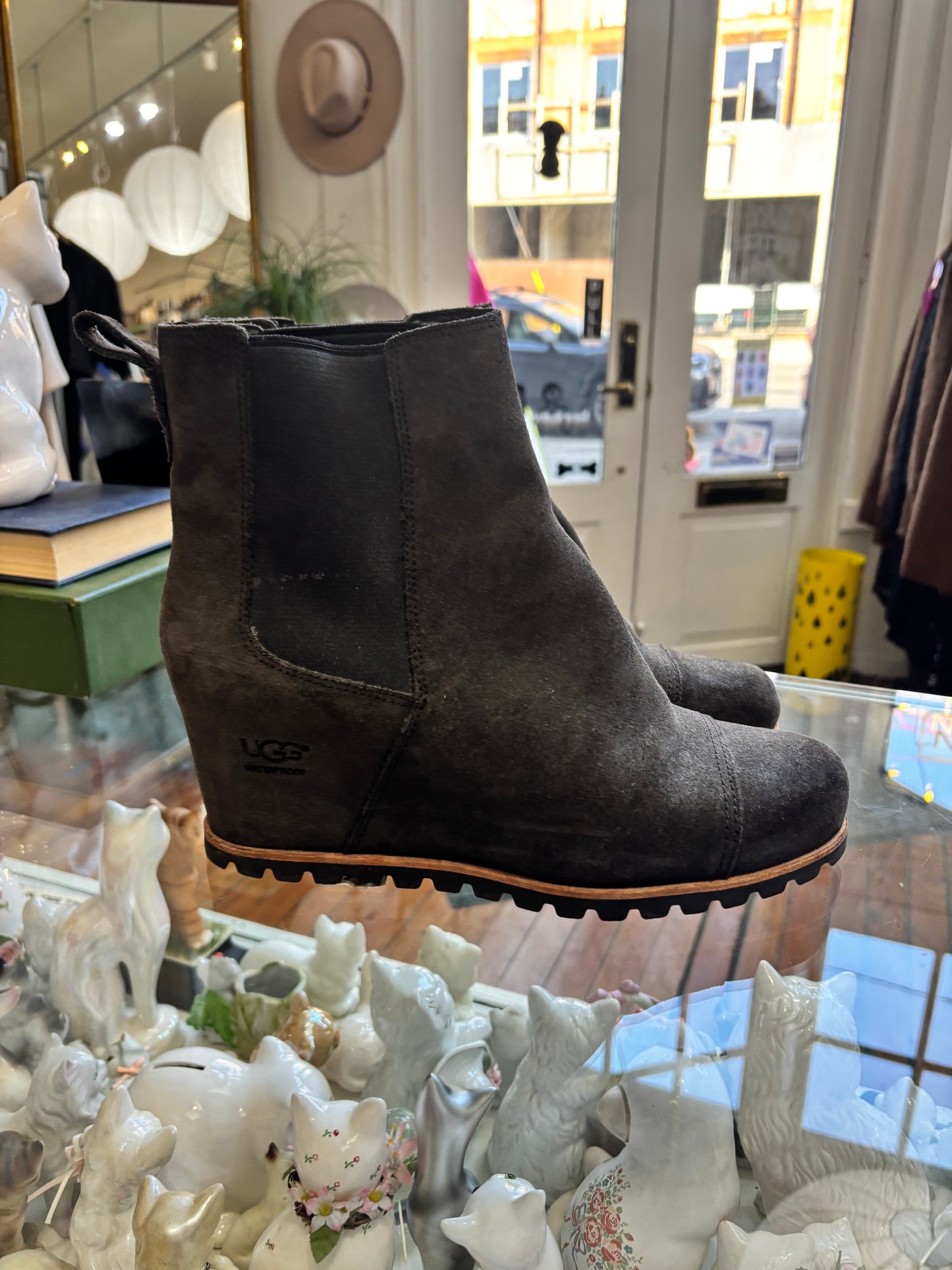 Size 41 black wedge Ugg Boots