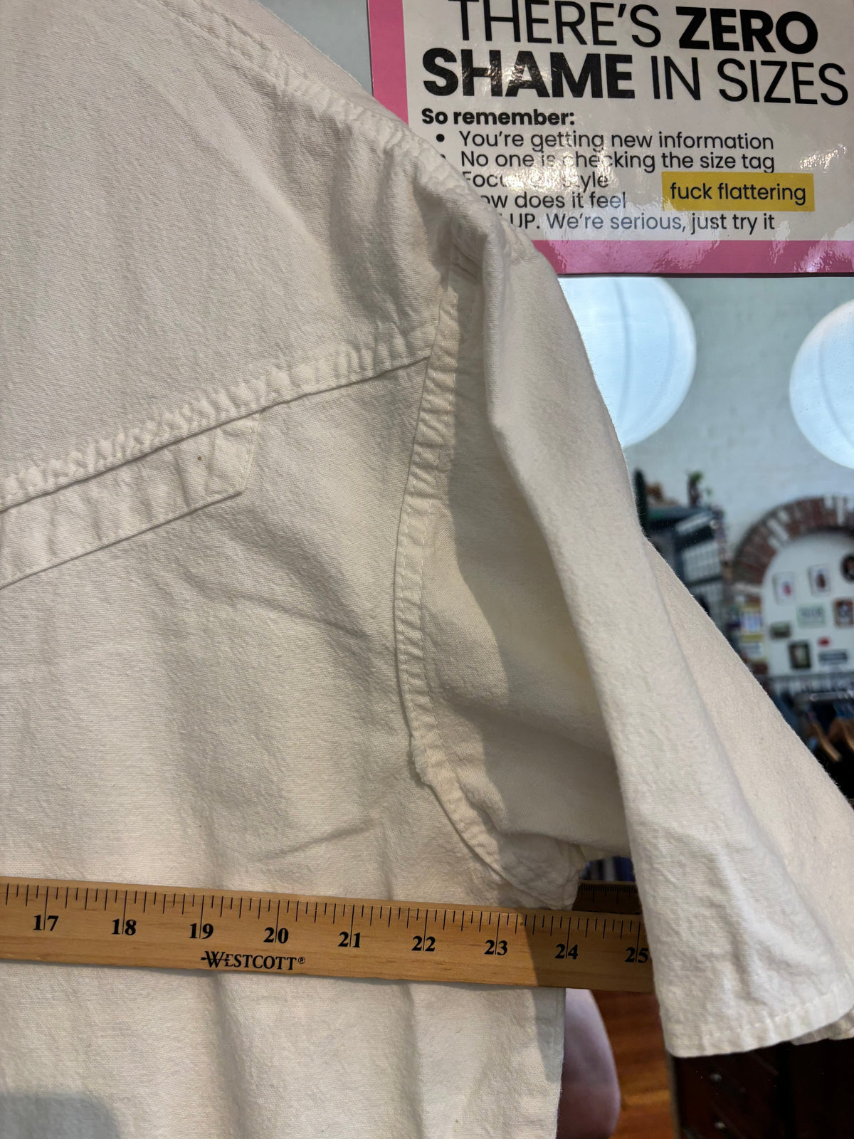 AS IS size 04 white heavy COTTON VINTAGE LA Directions top - button up