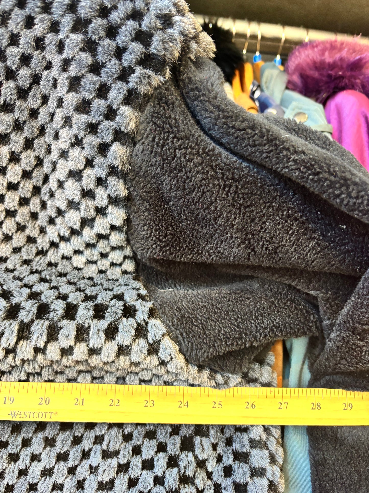 size XXL / 24 black grey checker RARE vintage Molly & Me jacket