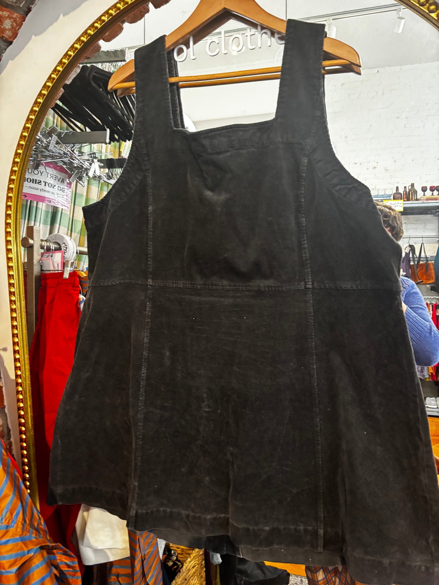 size 28 black corduroy with snaps Addition Elle jumper