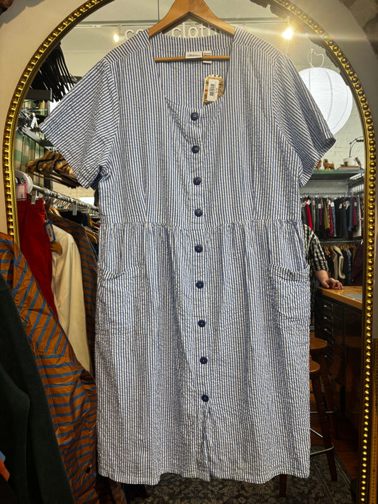 size 3X blue white stripes VINTAGE Vermont COuntry Store dress