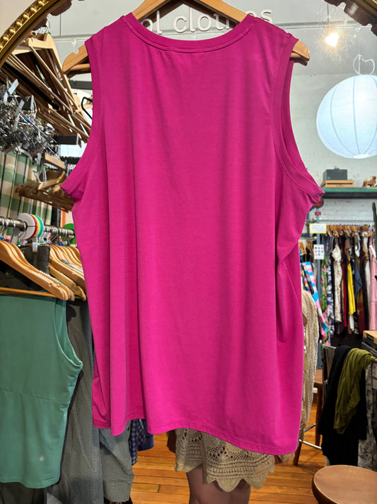 size 1X fuschia Athleta tank