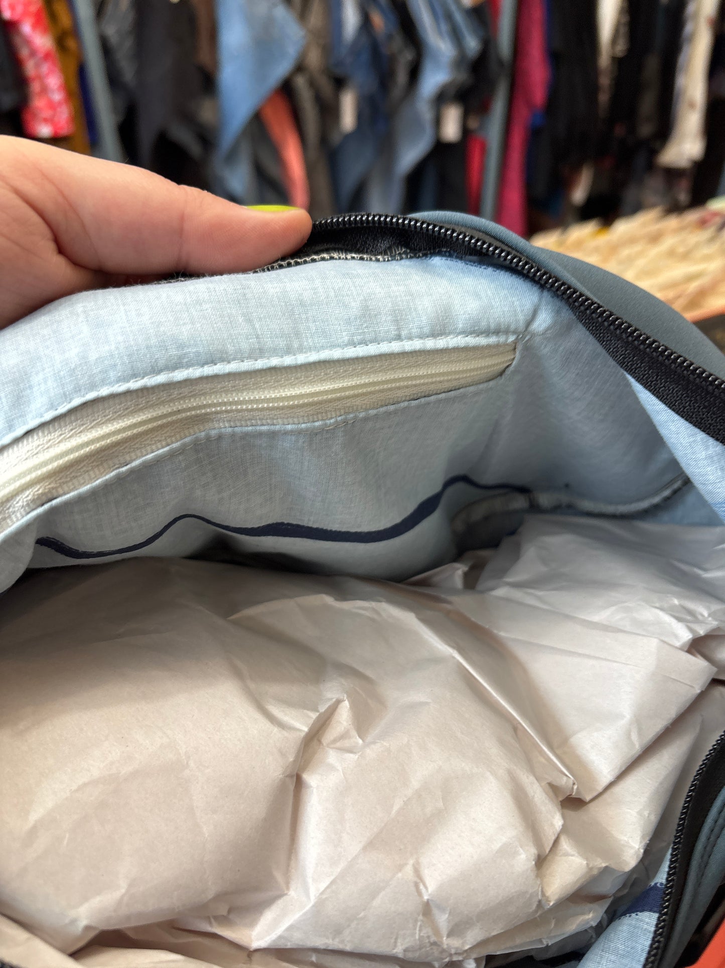 crescent bag - water resistance grey water resistant Woodbricks