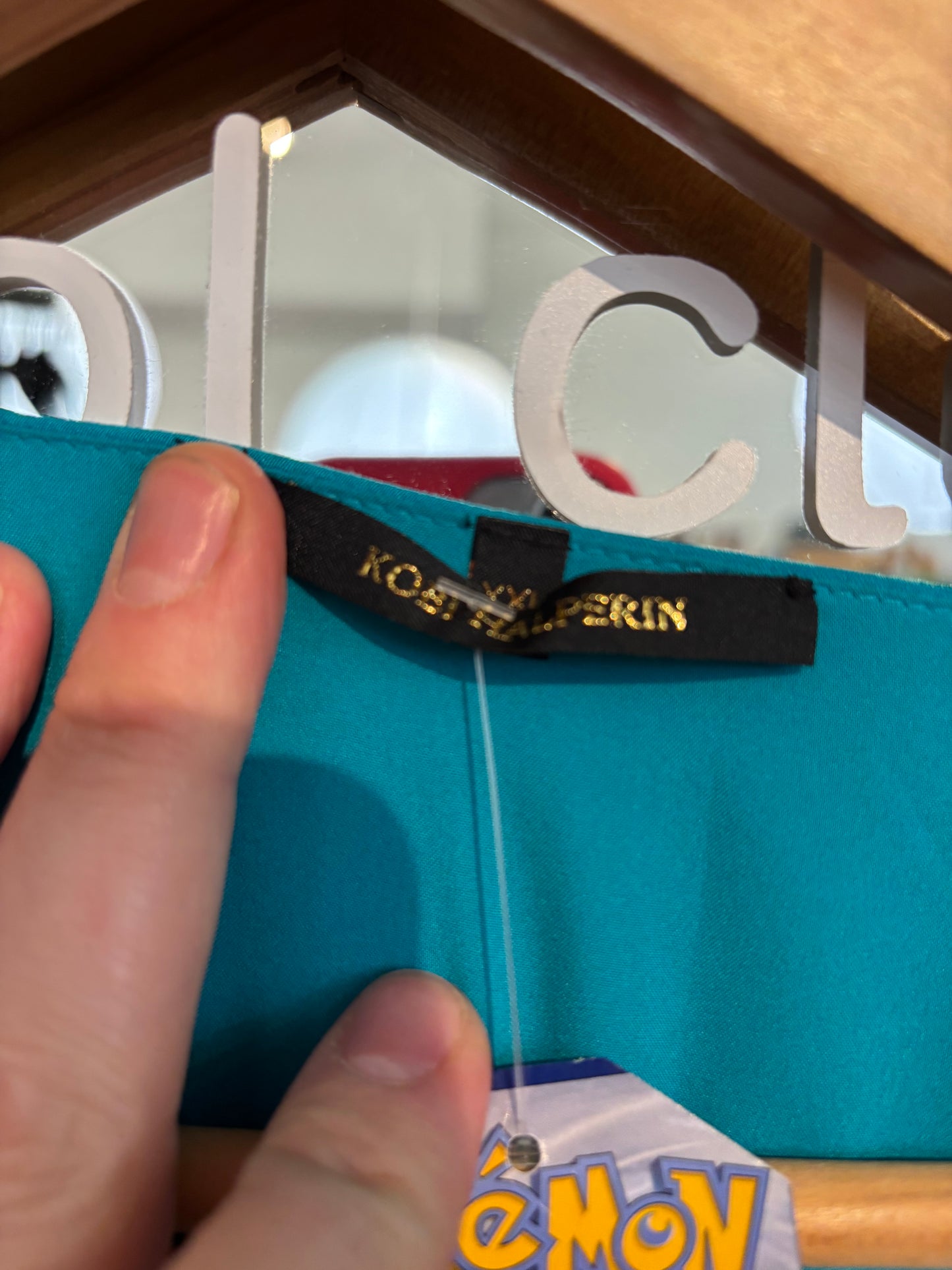 size XXL teal satin with details Kobi Halperin dress- maxi