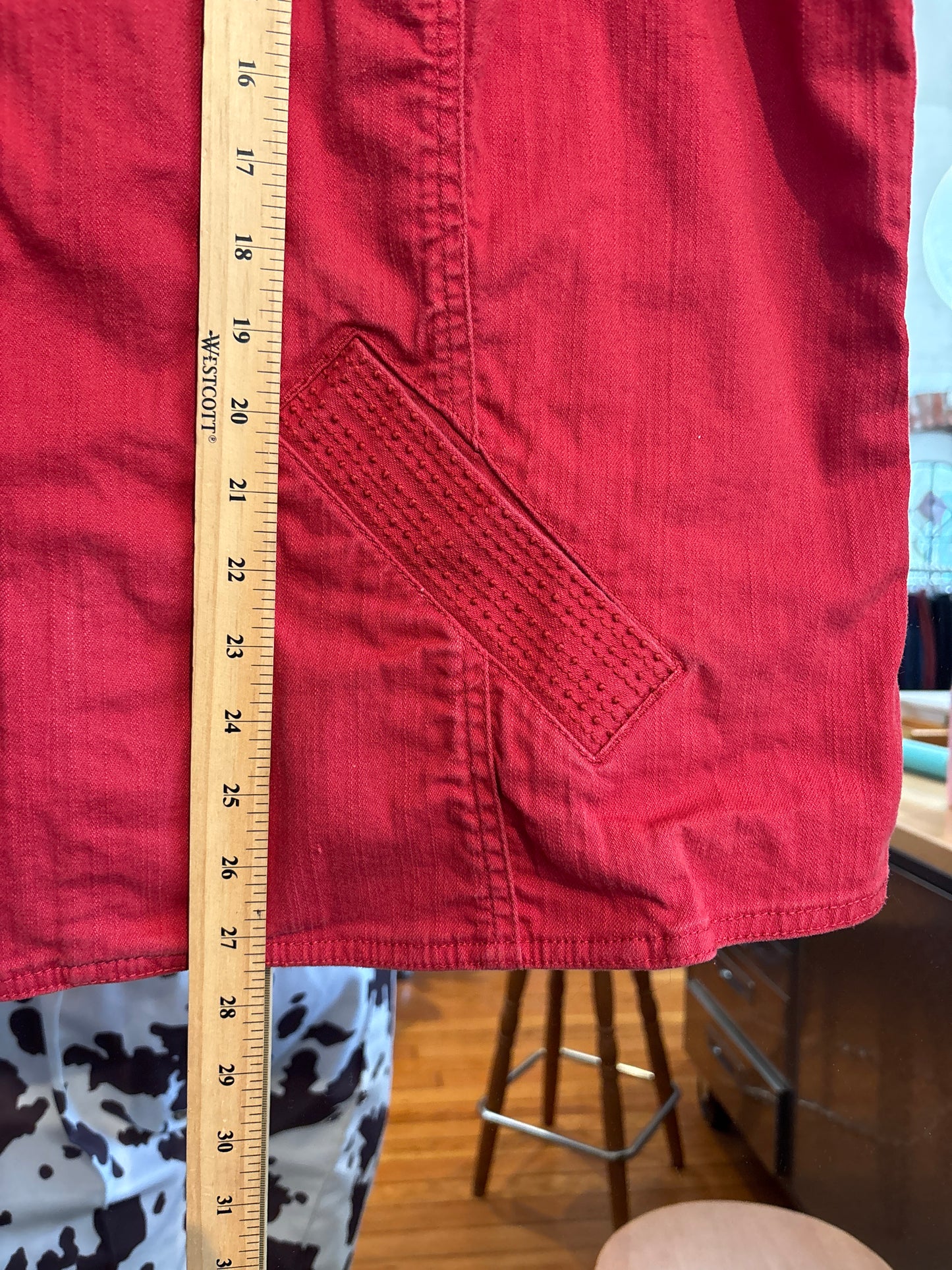 vintage size 2X red denim CJ banks vest