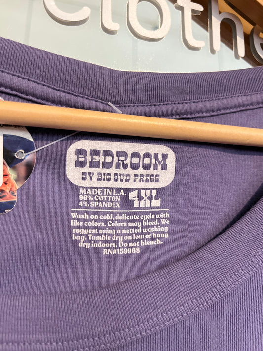 size 4XL lavender Bedroom COTTON ribbed Big Bud Press tee