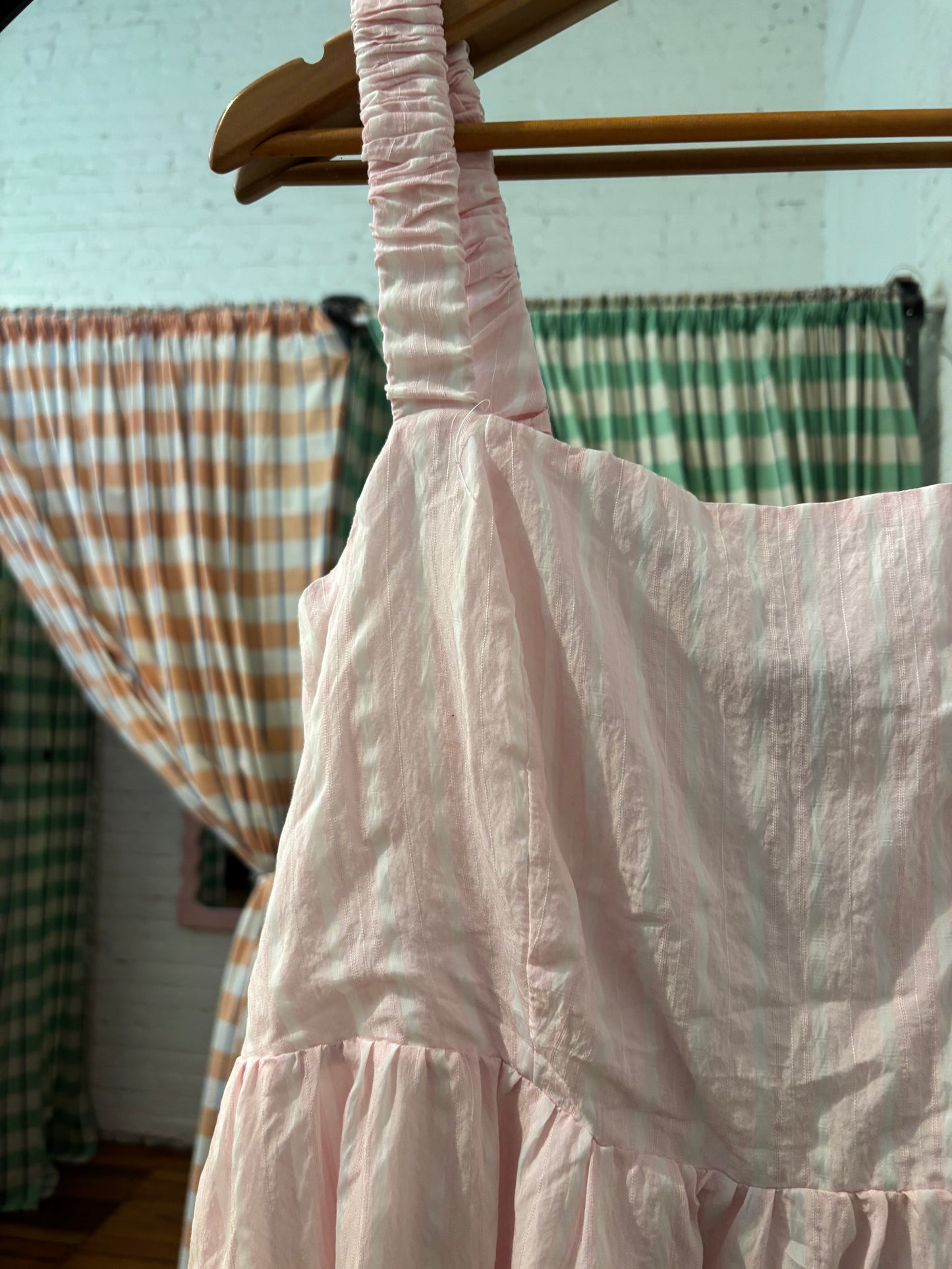 size 18 pink white stripe Eloquii dress - tank