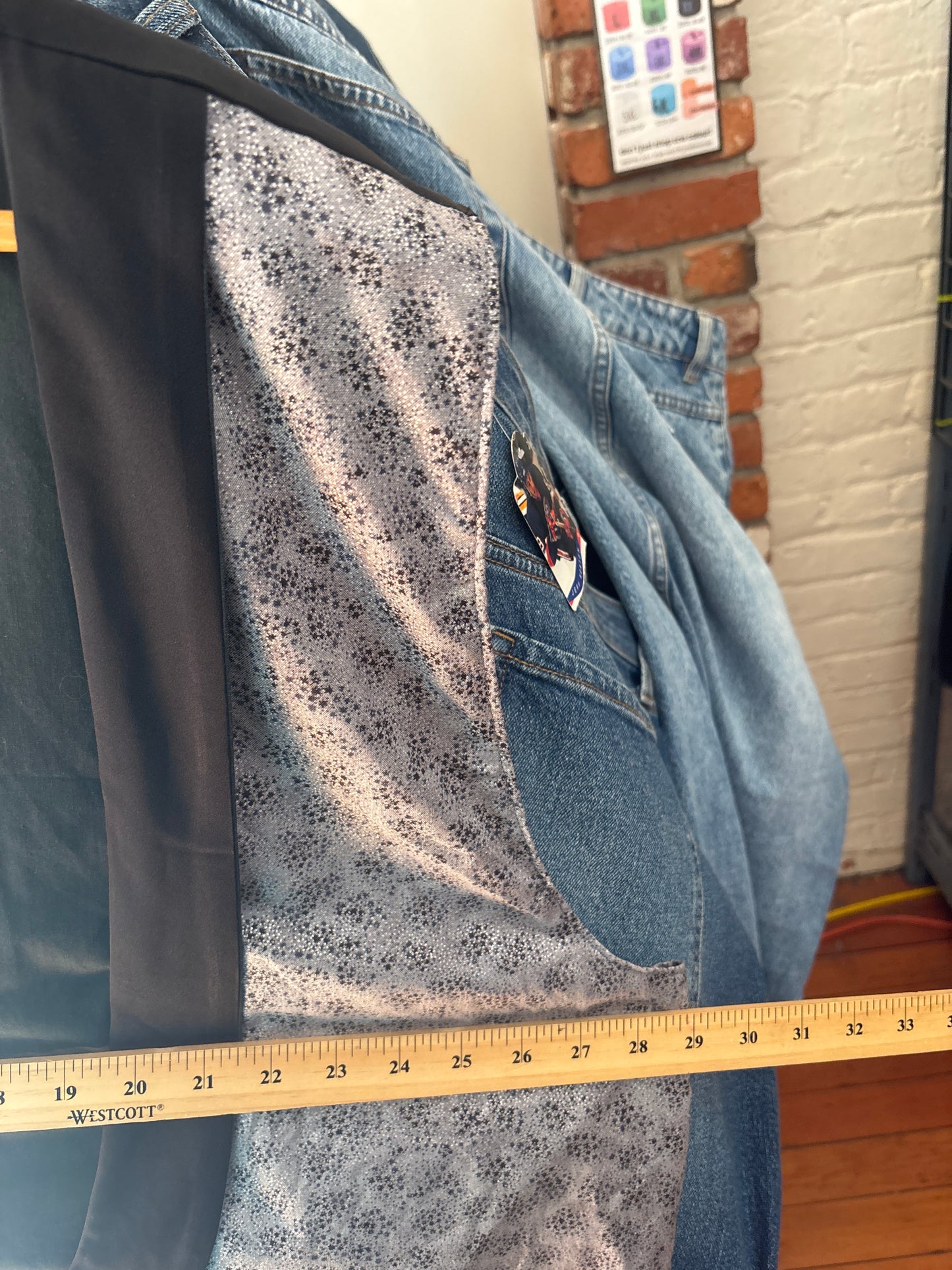 Handmade silver black fancy vest - size 5X ish