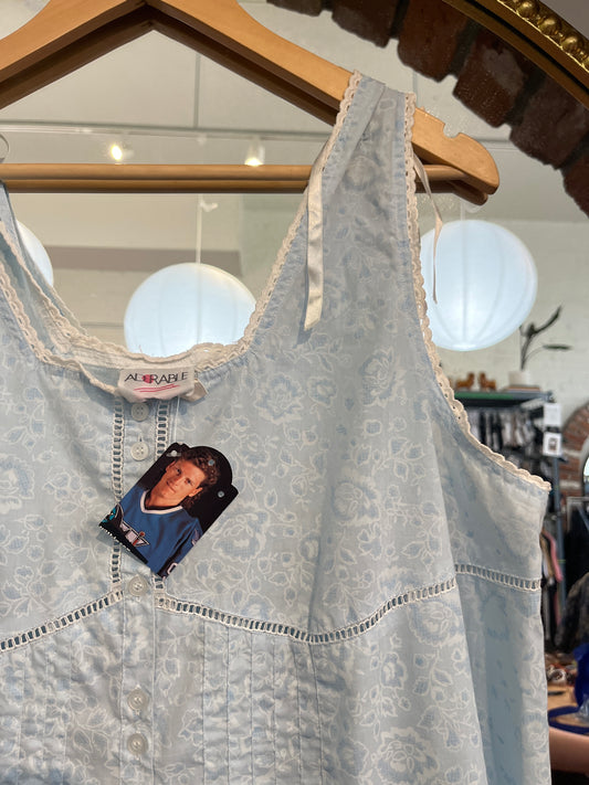 size XL cornflower blue vintage Adorable PJ dress