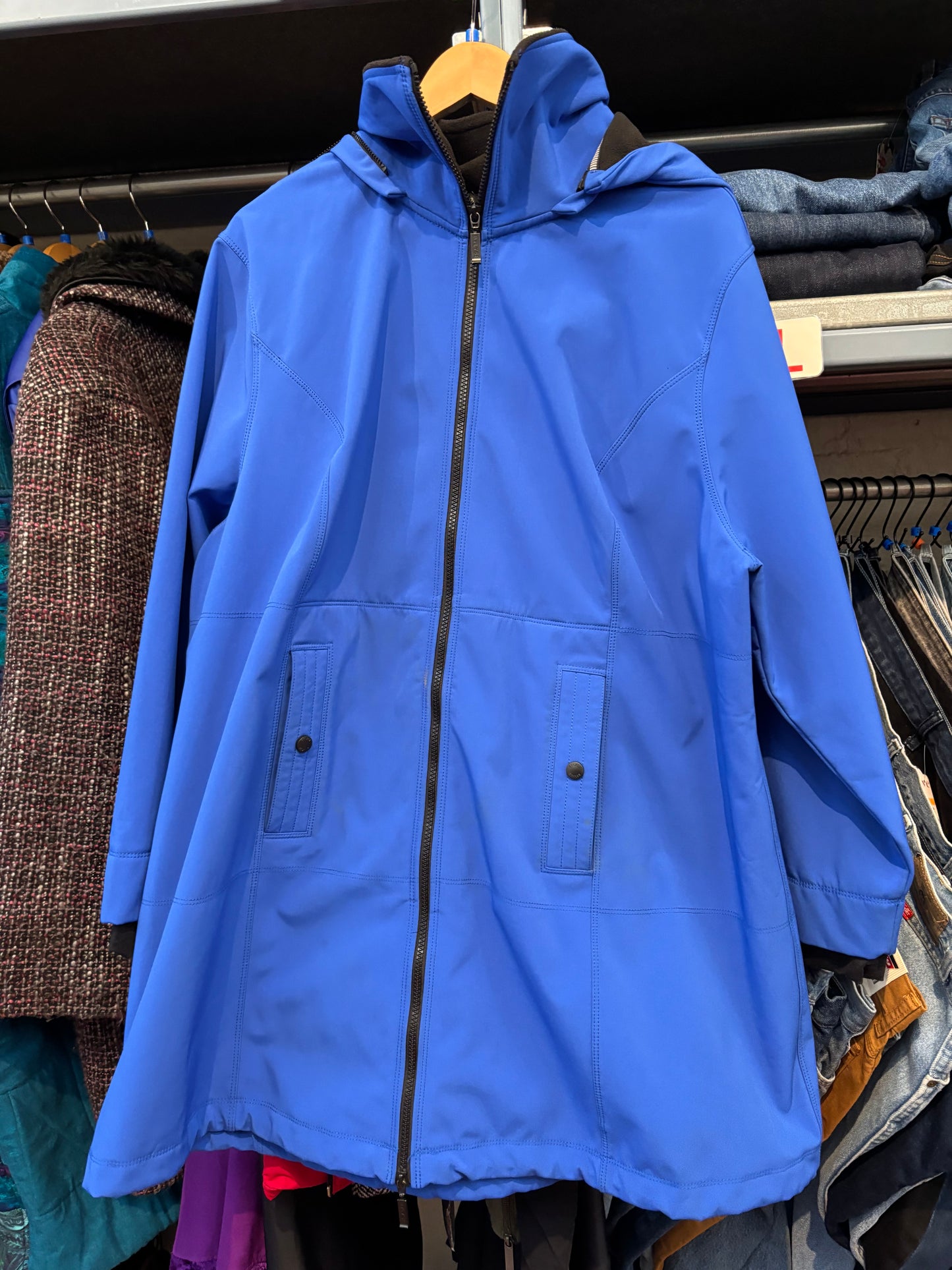 size 3X blue rain Bylyse jacket - long