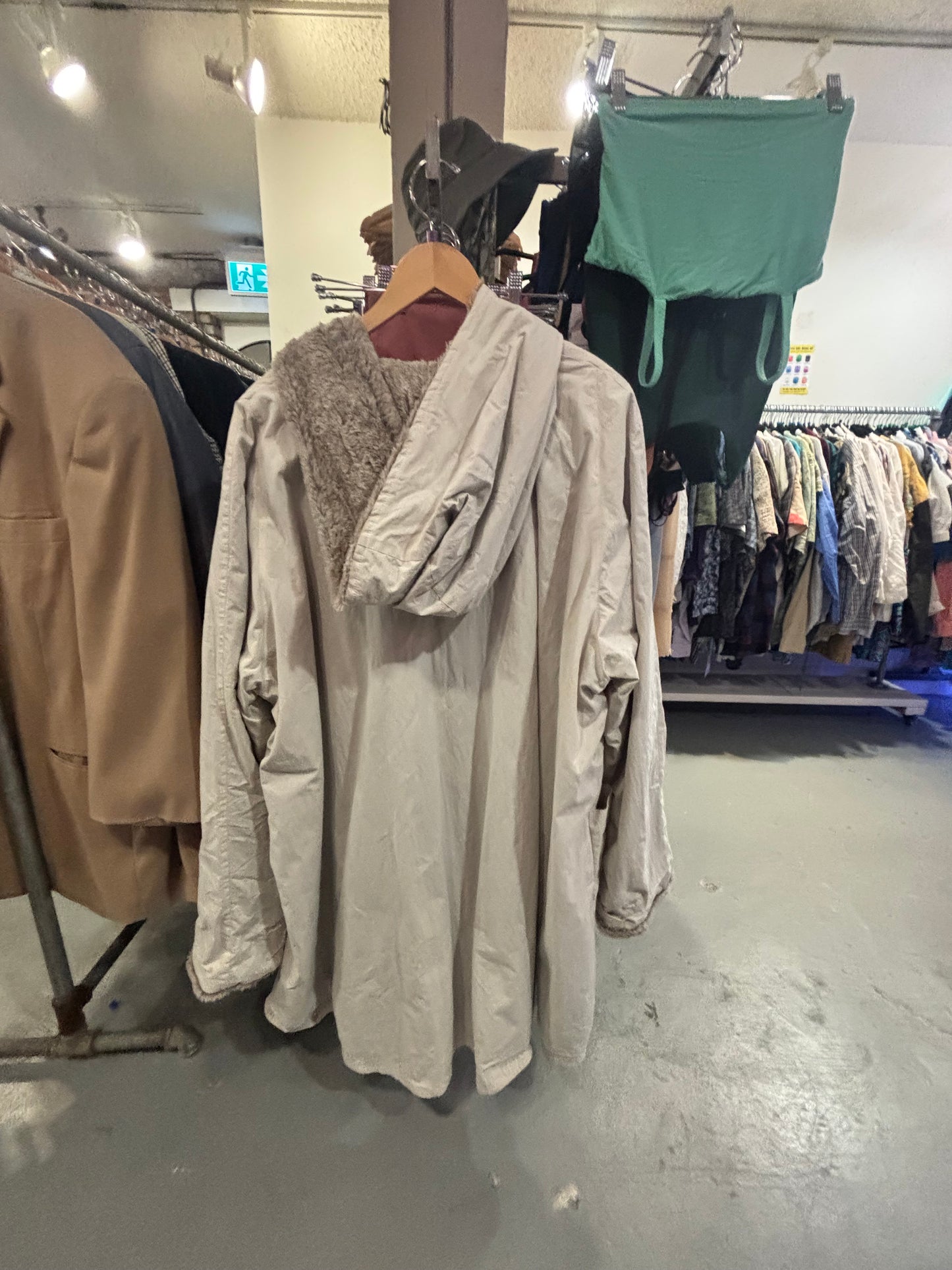 size 3 cream faux fur lined Mcverdi jacket - parket