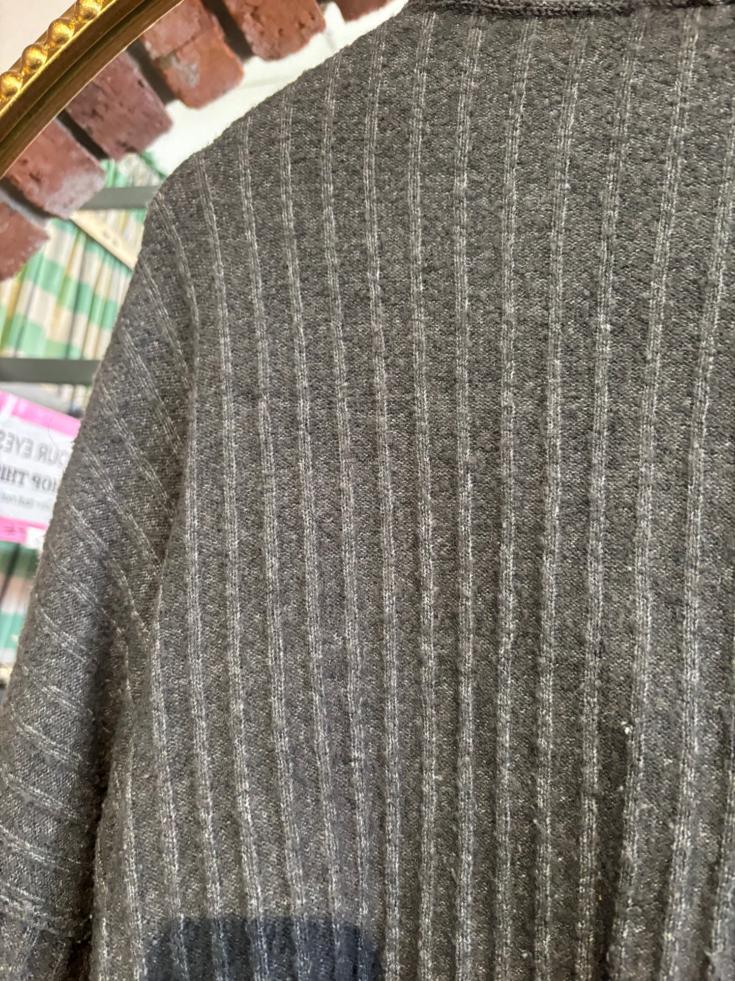 free size grey acrylic blend Free People sweater - ribbed