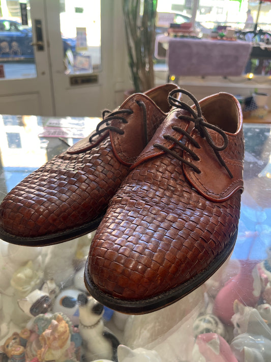 size 45 brown woven VINTAGE  Lloyds of Eurpore shoes - loafter