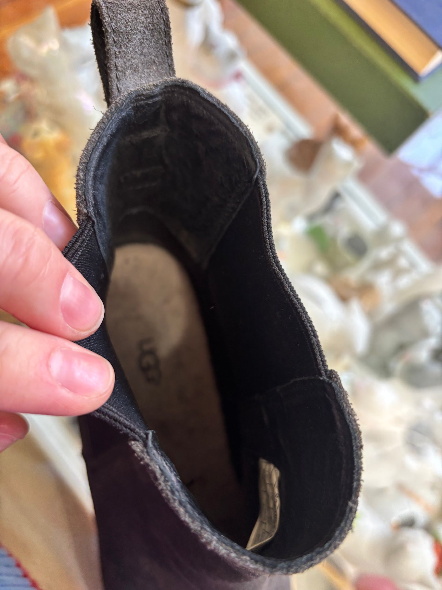 Size 41 black wedge Ugg Boots