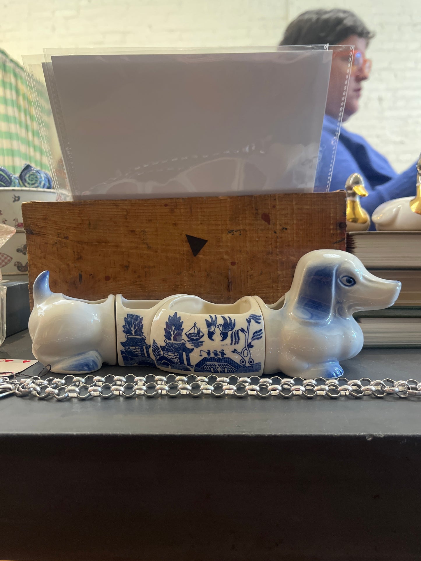 Blue Dog trinket segment dish collection