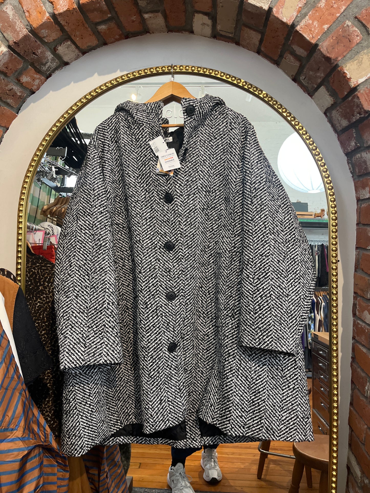 size 5X NWT Penningtons black grey lined jacket