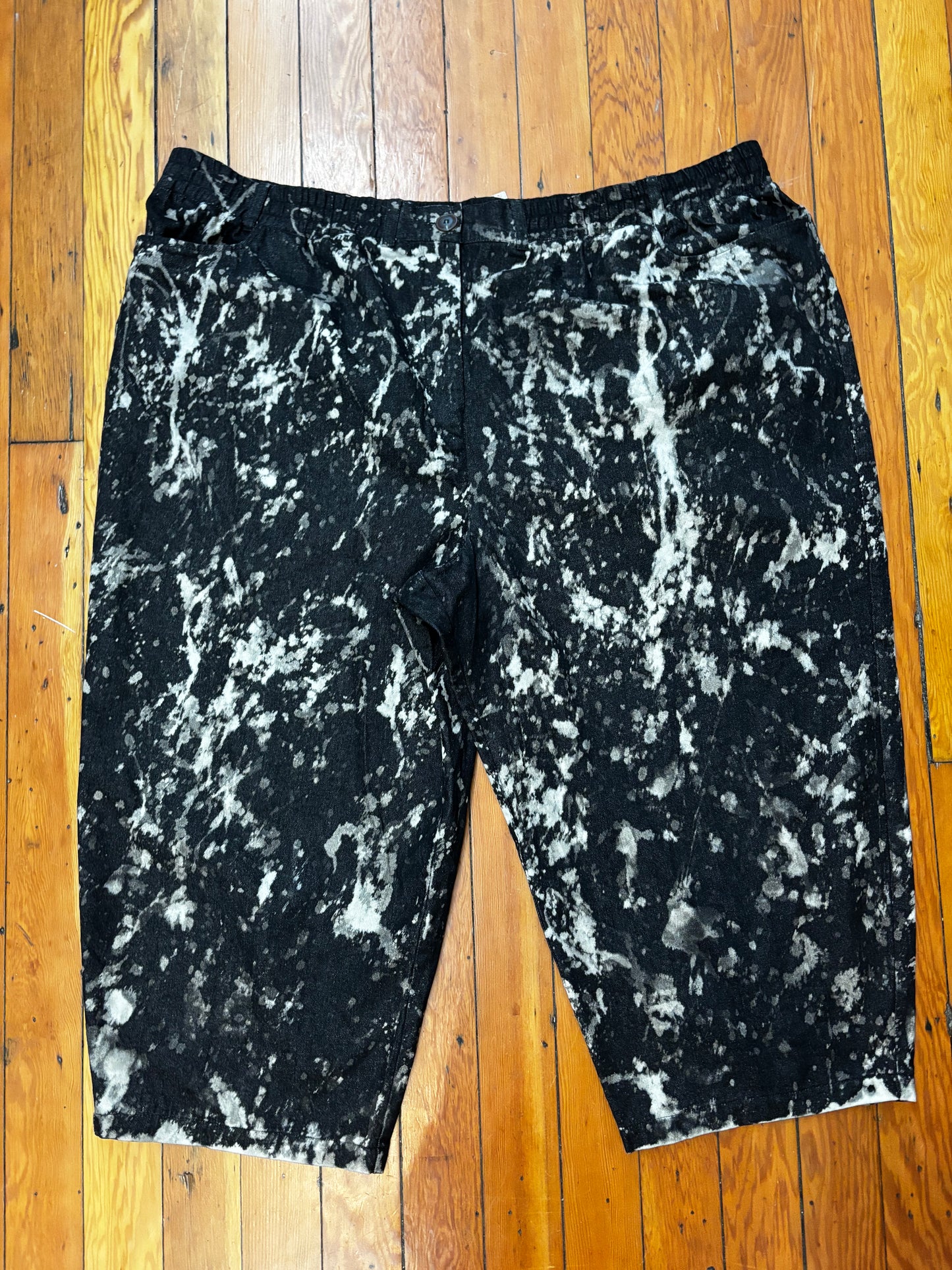 size 5X Ulla Jeans - charcoal black bleach dyed