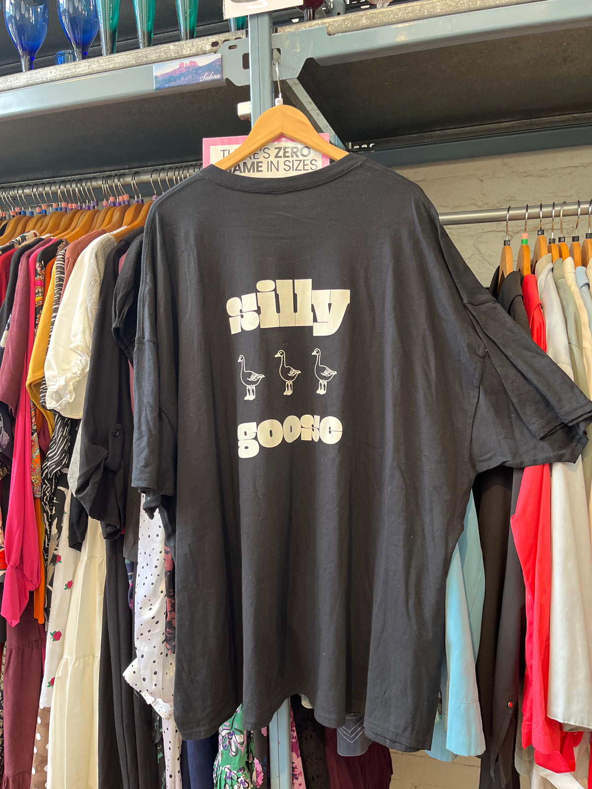size 5XL black SILLY GOOSE Steph Designs tee