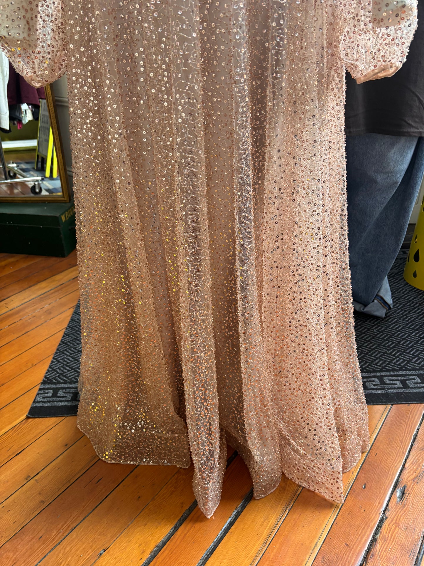 size XXL champagne sequins Etsy - stylish bride ACCS dress - wedding