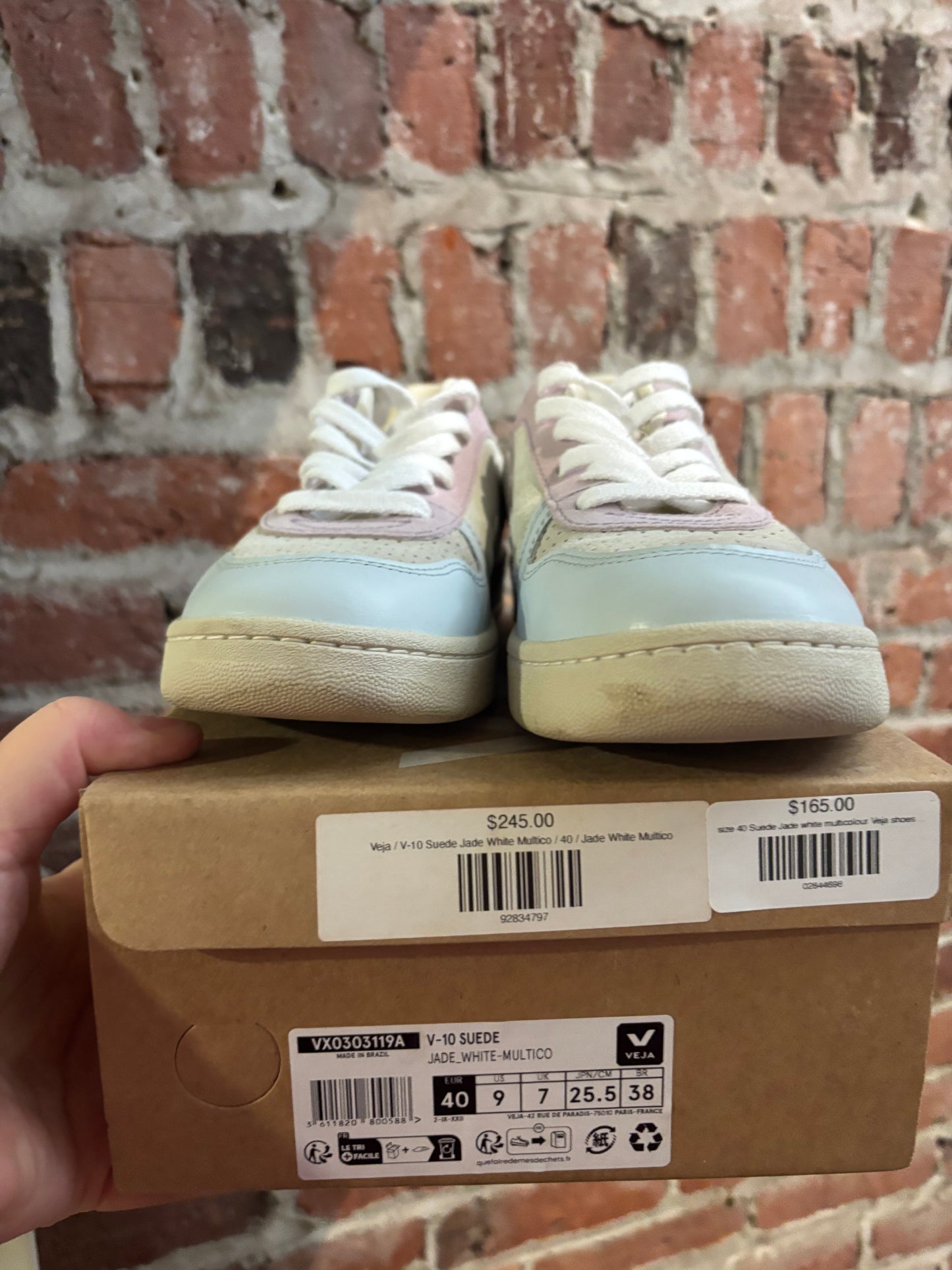 size 40 Suede Jade white multicolour Veja shoes - sneakers