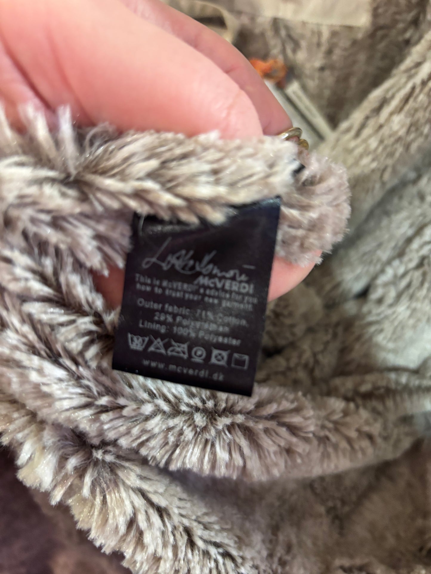 size 3 cream faux fur lined Mcverdi jacket - parket