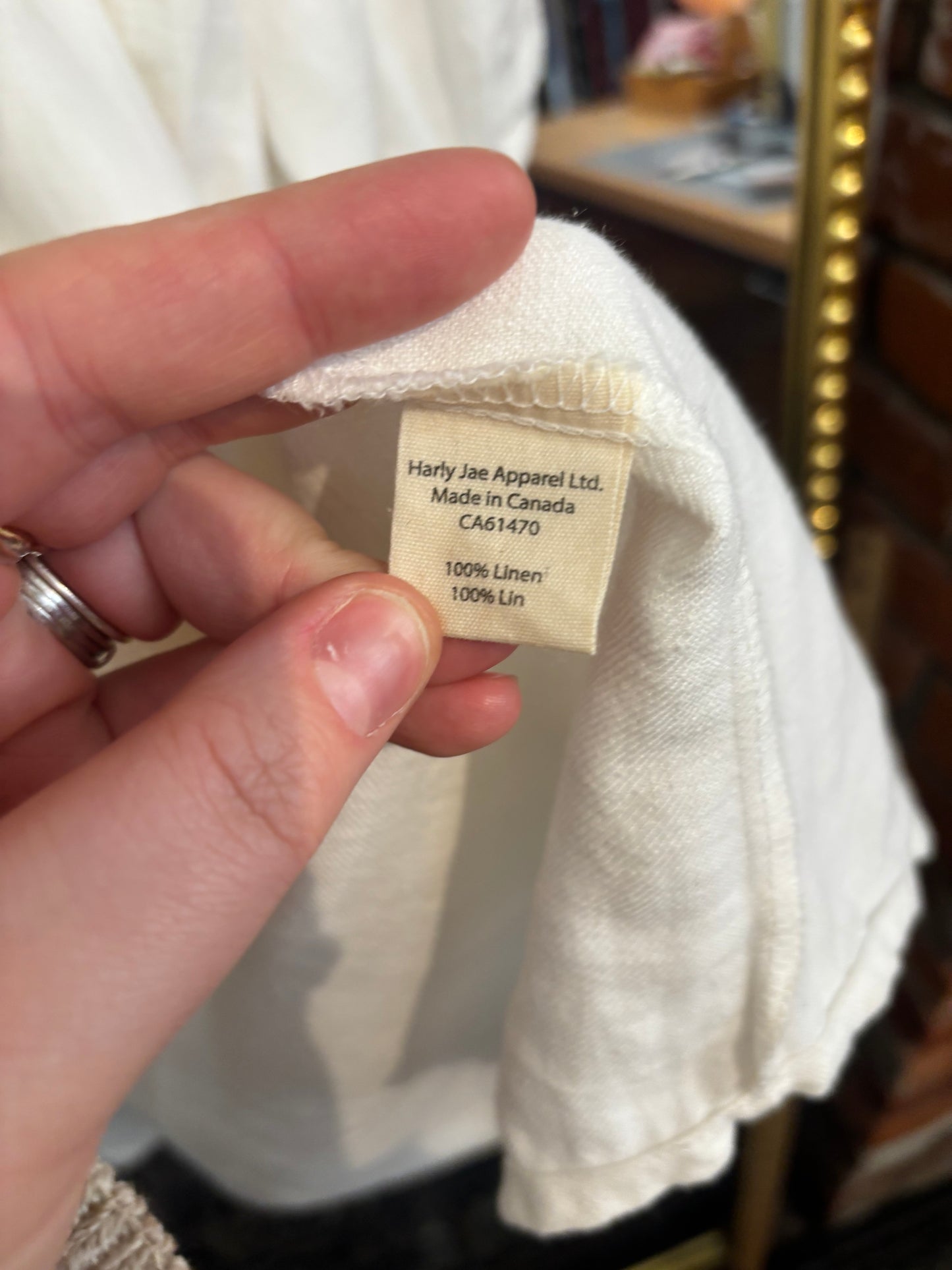 size 2X/3X white linen Harly Jae paysanne mini dress
