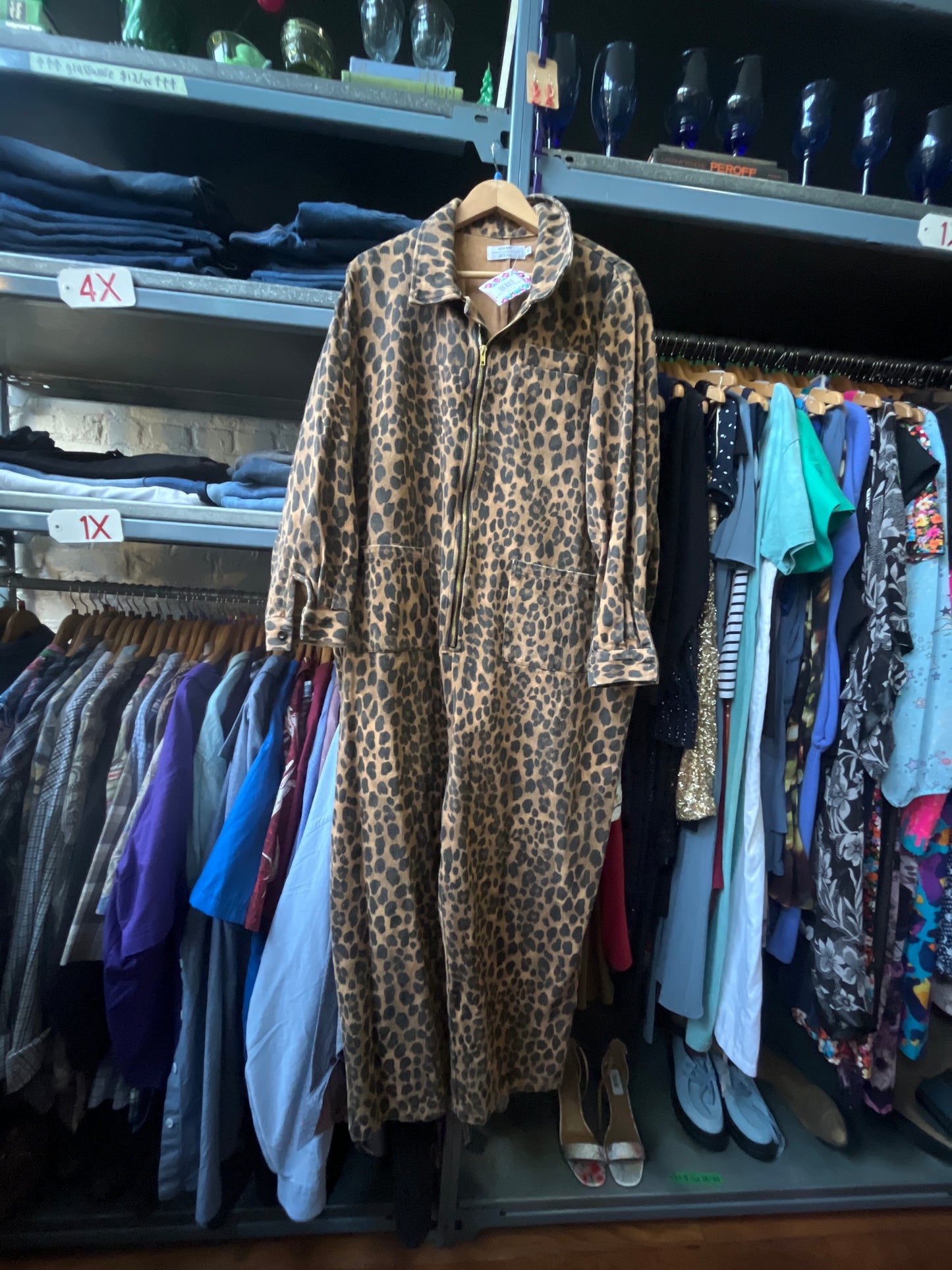 size 2XL leopard cotton Redsky boilersuit