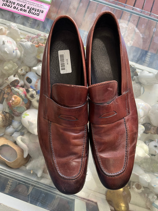 size 15 brown leather 14 Union shoes - loafers