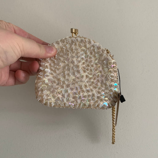 Vintage tiny beaded clutch purse