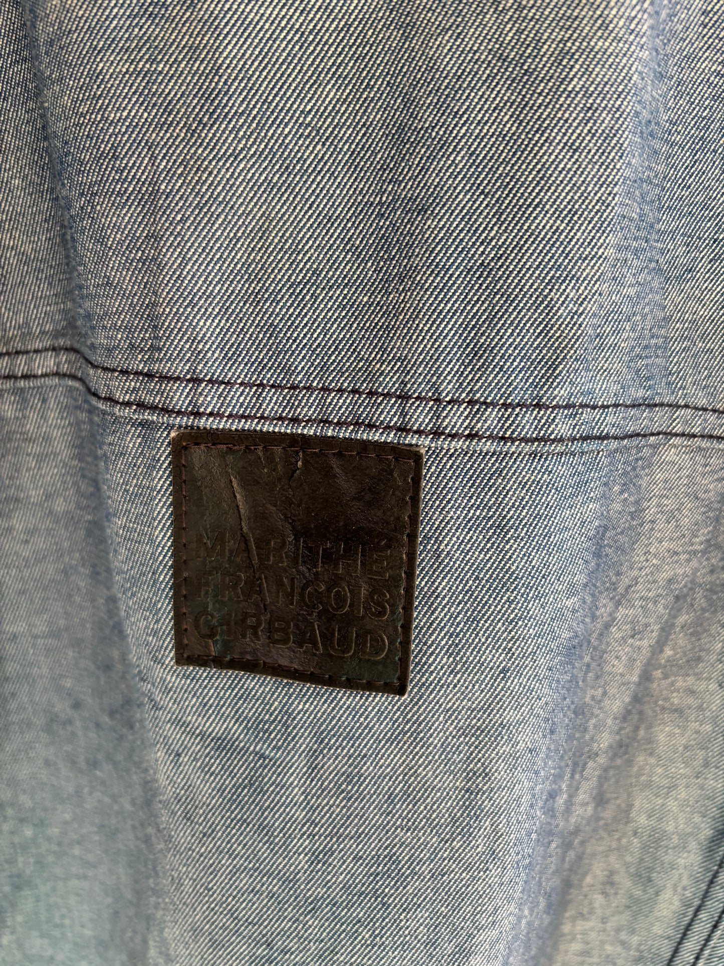 size XXXL denim VINTAGE Marithe Francois Girbaud vest - button up