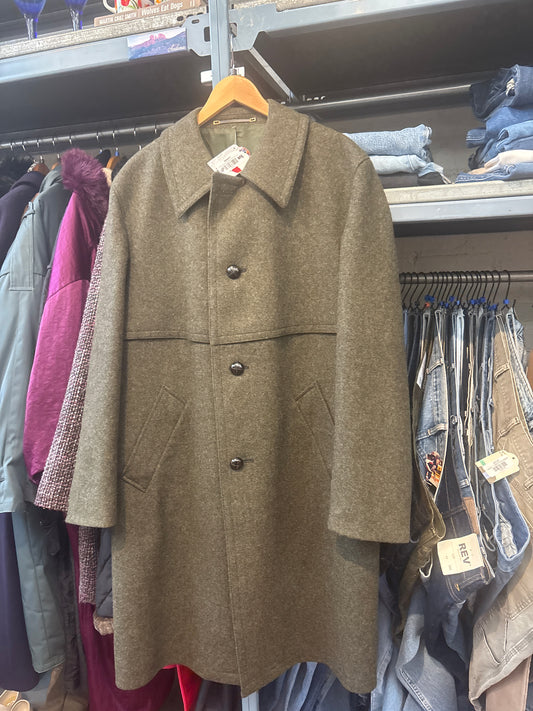 Vintage Long Green Wool Blazer Baur Foradori Tyrol Size 1X