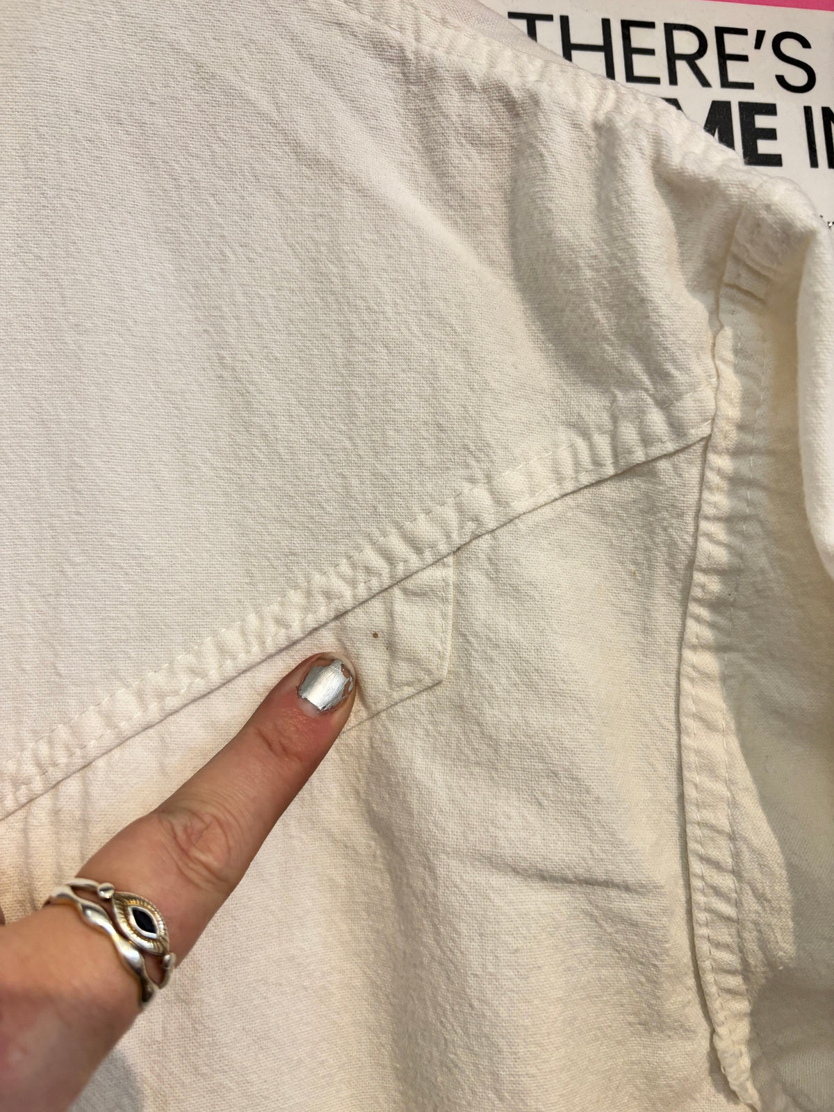 AS IS size 04 white heavy COTTON VINTAGE LA Directions top - button up