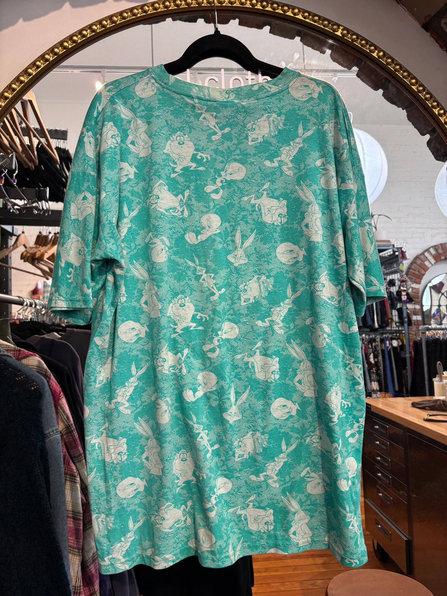 size XL/XXL teal sylvester RARE VINTAGE Flirts graphic tee