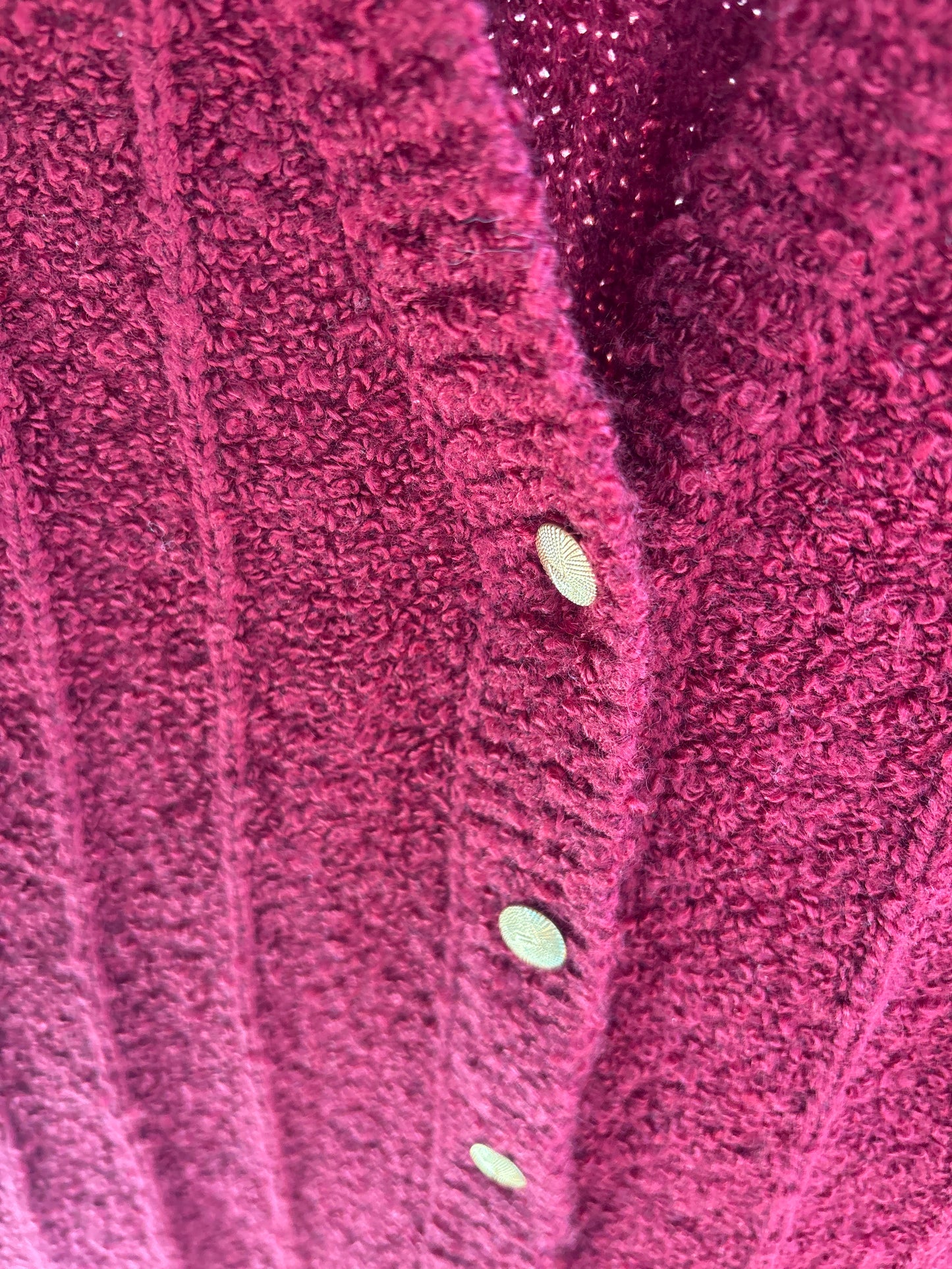 size 3X burgundy knit with gold buttons VINTAGE  vest - knit