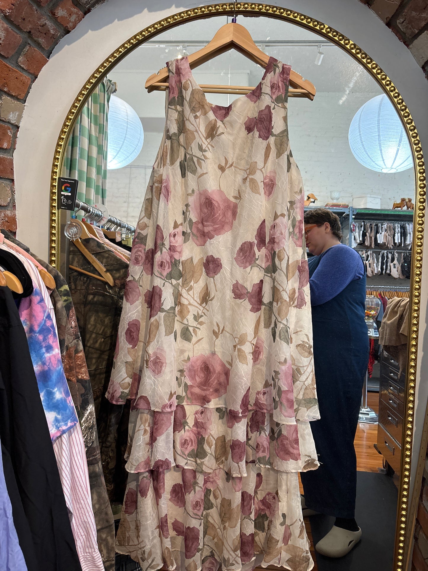 Size 3X vintage SL fashions rose dress