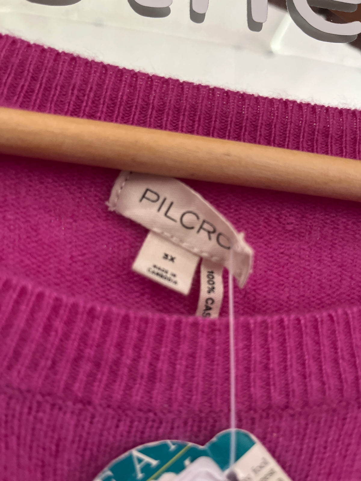 size flex pink CASHMERE pilcro sweater - knit