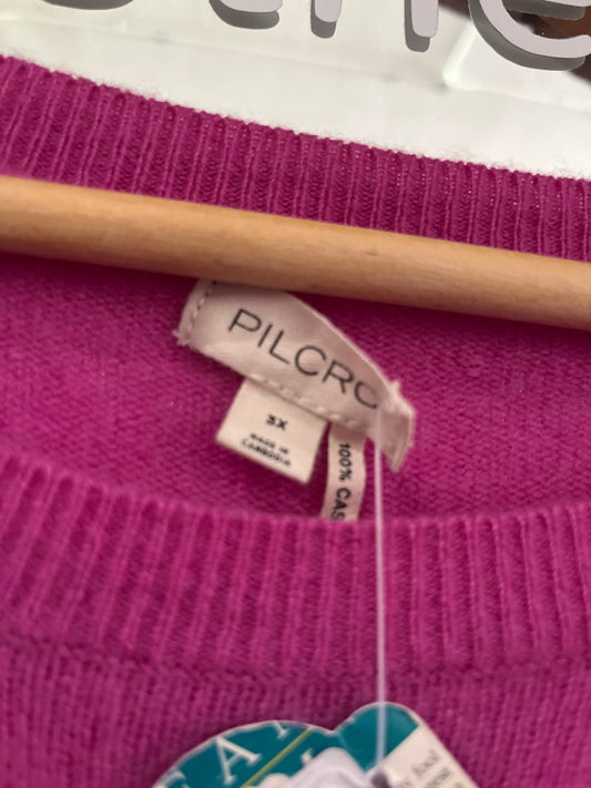 size flex pink CASHMERE pilcro sweater - knit