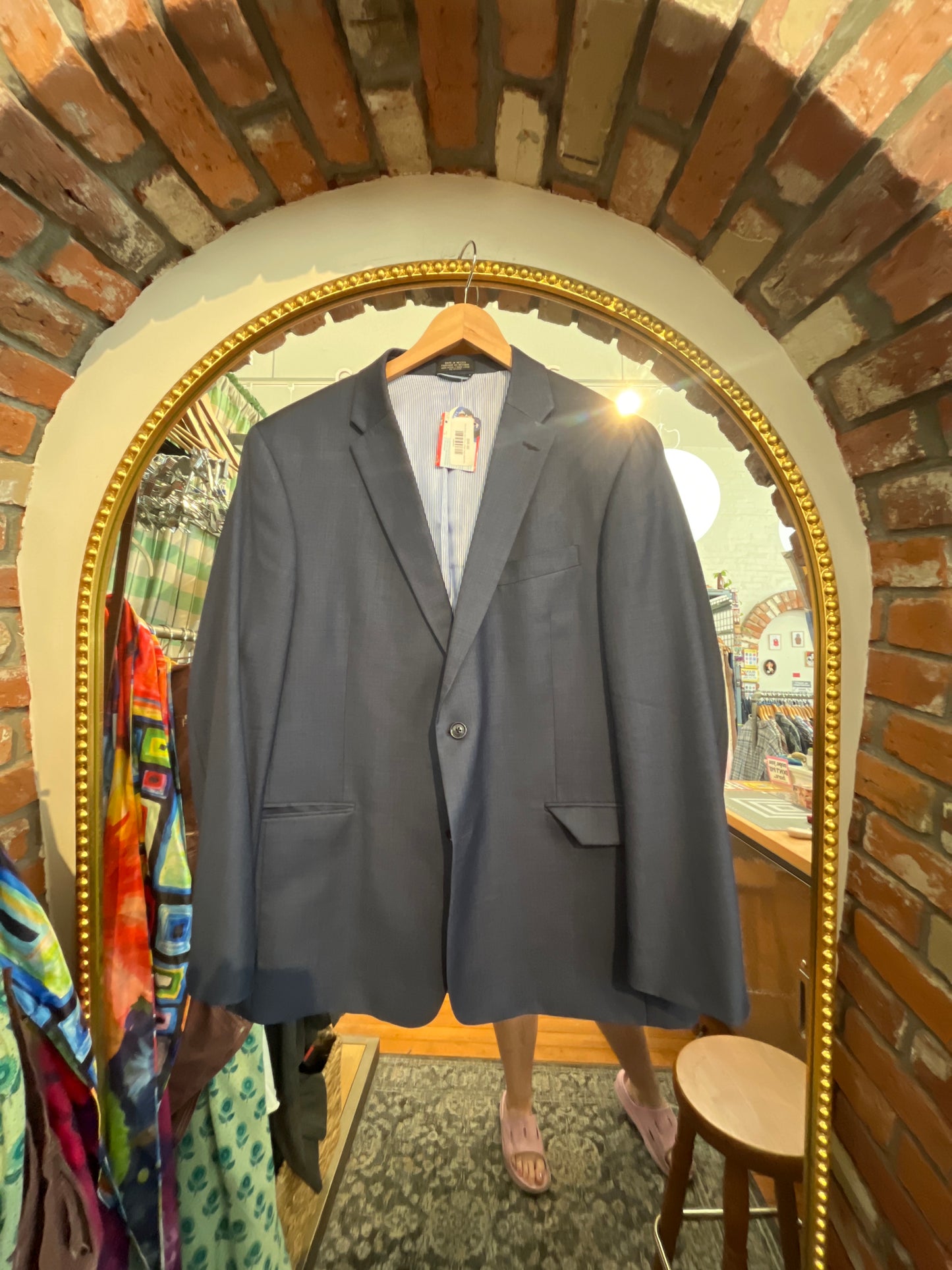 size 46 navy wool Tommy Hilfiger blazer sportscoat