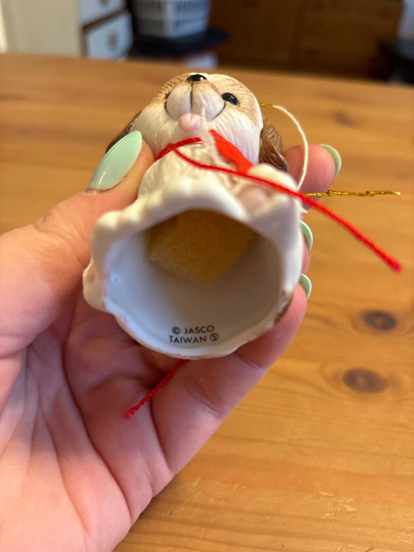 1980s JASCO little chimer puppy ornament