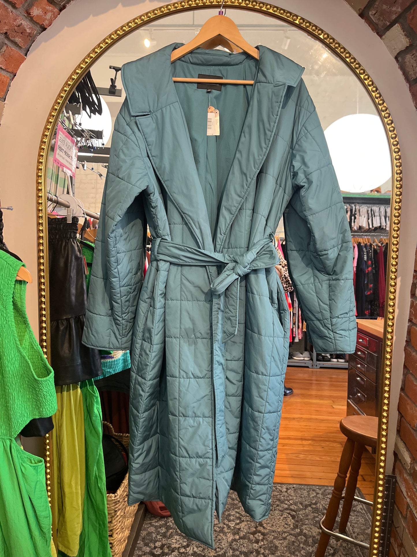 size 22/24 teal  Eloquii jacket - long puffer