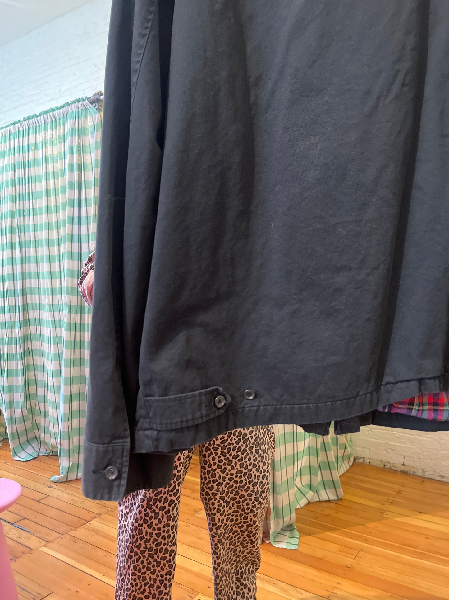 Size 4XLT Vintage black cotton with plaid lining Ralph Lauren Jacket