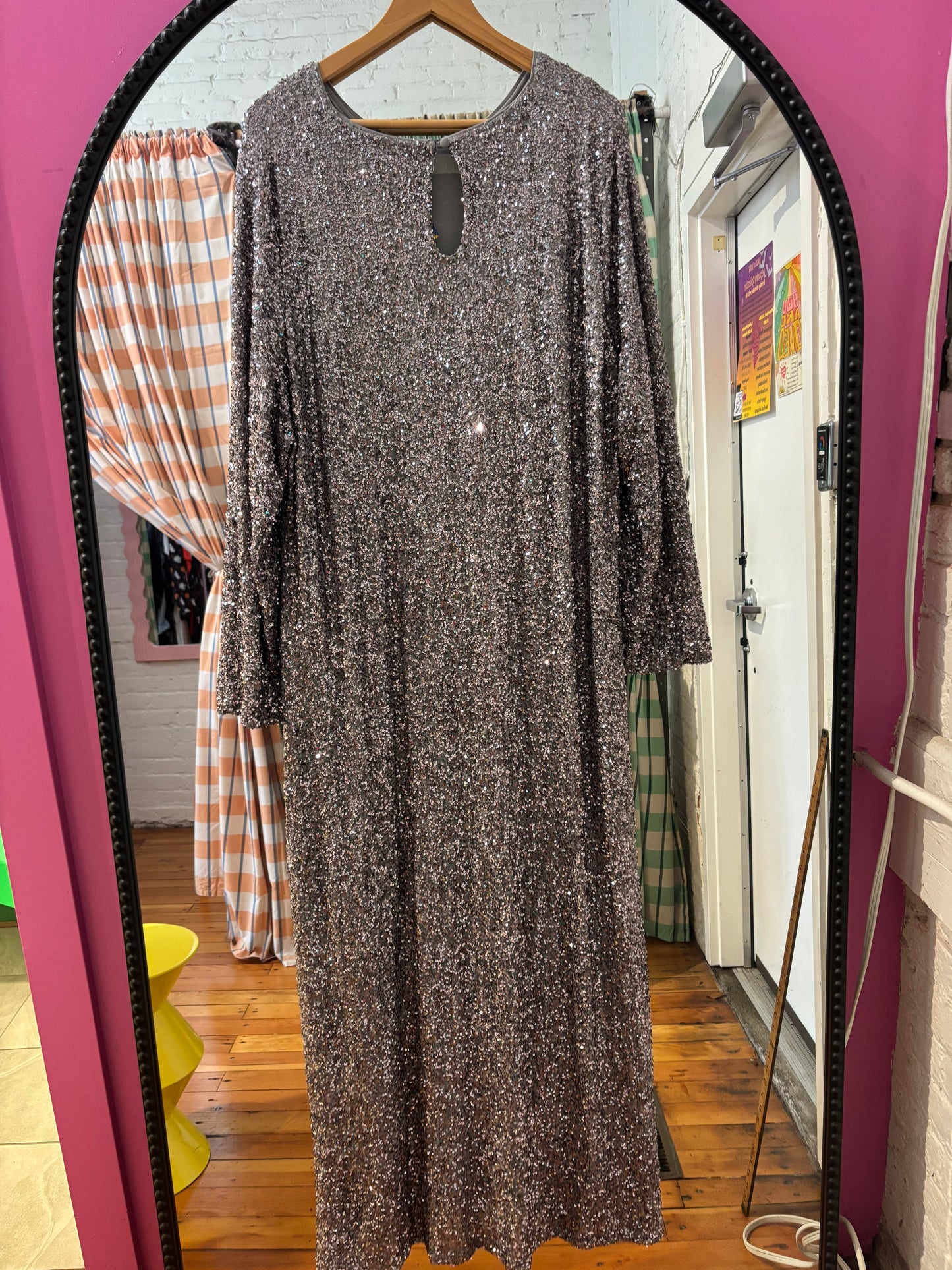 size 24 silver sequins Never fully dressed dress - maxi