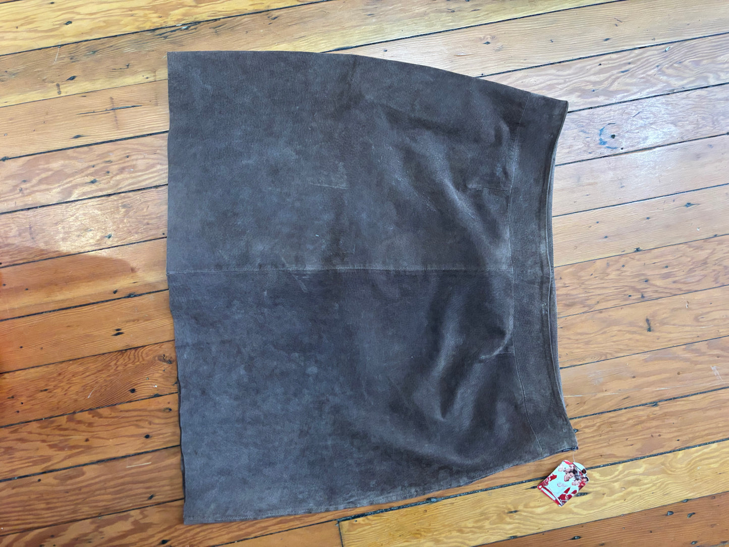 as is Size 22W vintage tres you leather skirt