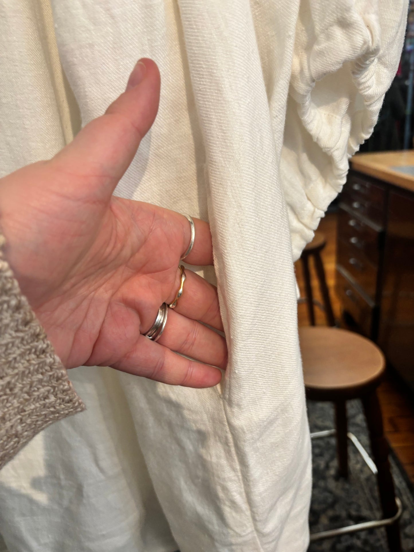 size 2X/3X white linen Harly Jae paysanne mini dress