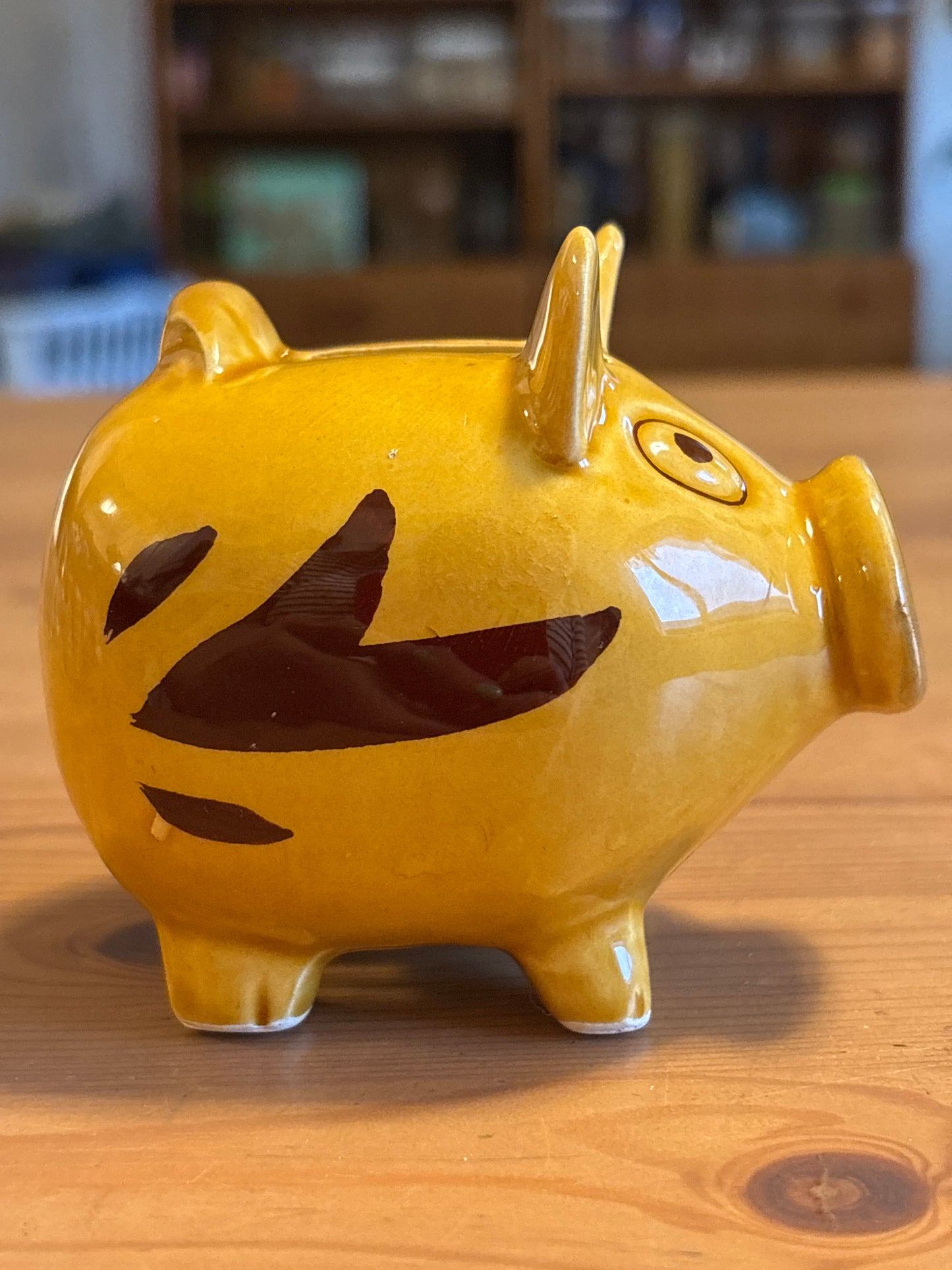 RARE VINTAGE British Columbia ceramic piggy bank