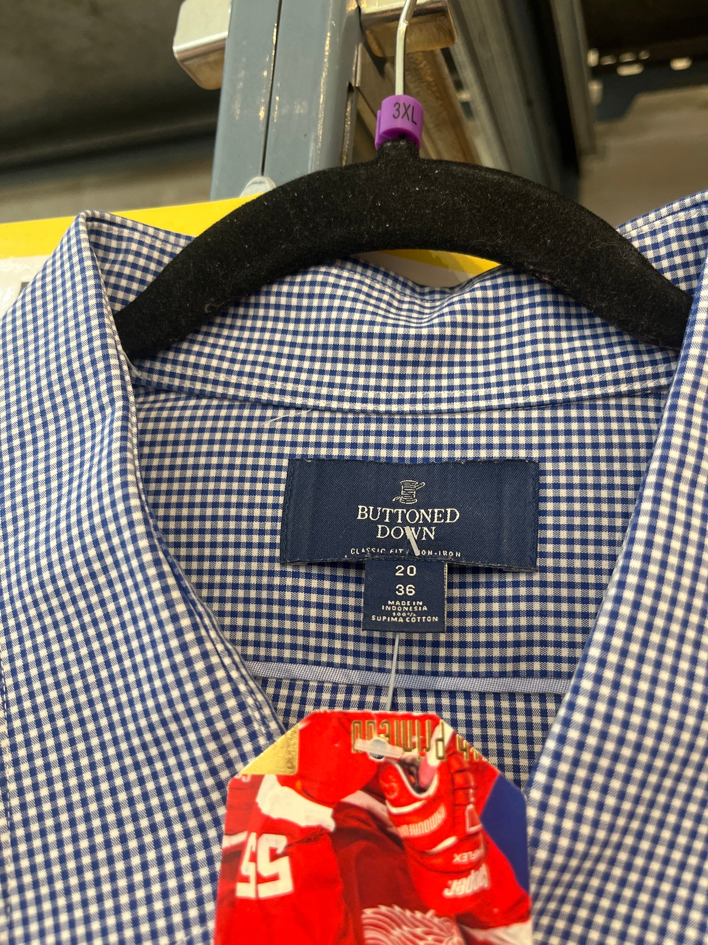 Size 20 Blue gingham buttoned down blue gingham
