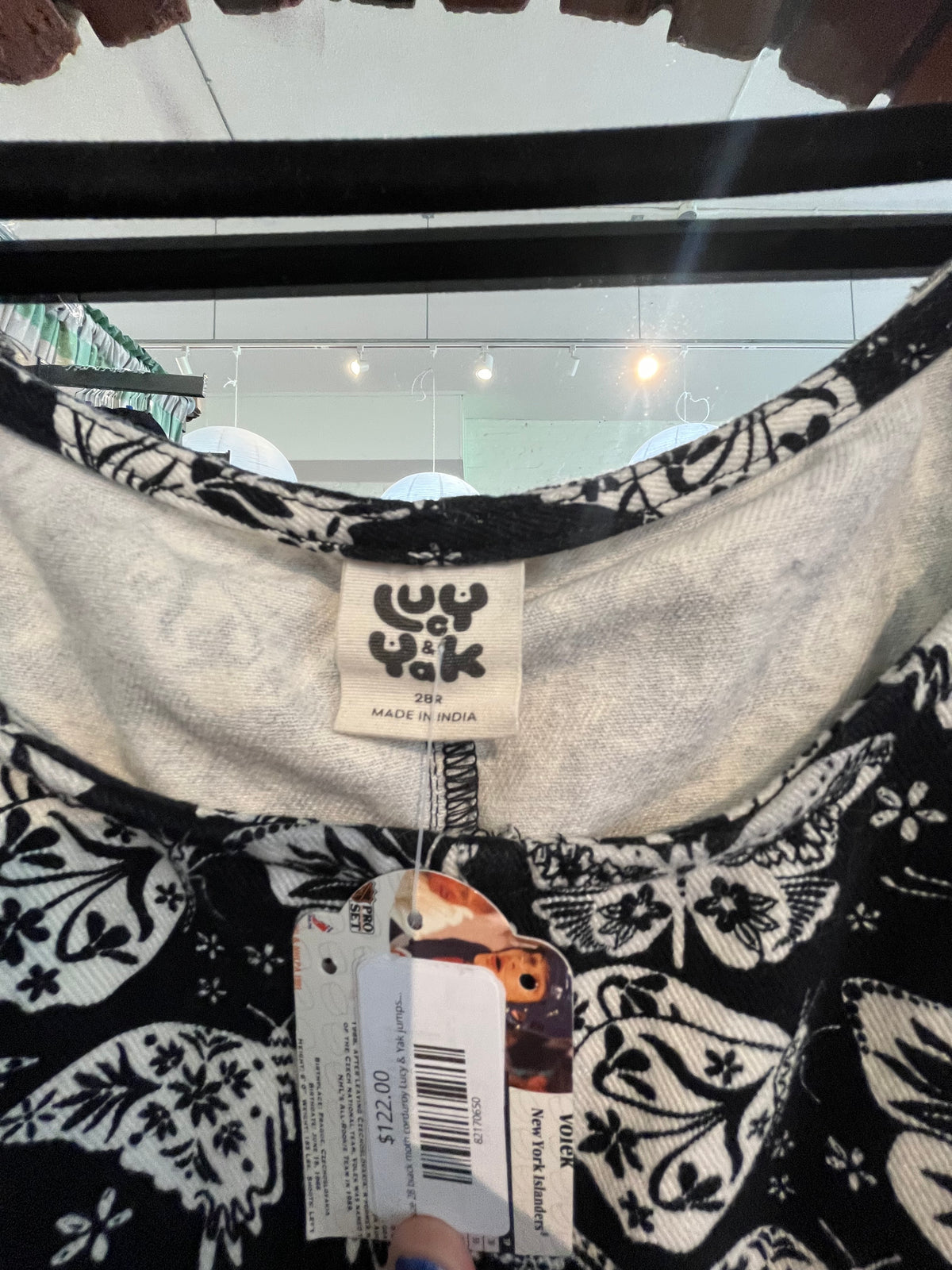 size 28 black moth corduroy Lucy & Yak jumpsuit