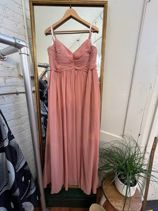 Azazie pink bridesmaid dresses size 18